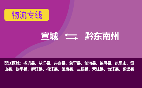 宣城到黔东南州物流公司要几天_宣城到黔东南州物流专线价格_宣城至黔东南州货运公司电话