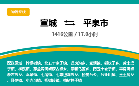 宣城到平泉市物流公司要几天_宣城到平泉市物流专线价格_宣城至平泉市货运公司电话