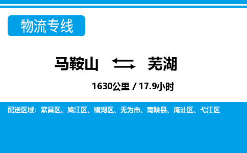 马鞍山到芜湖物流公司要几天_马鞍山到芜湖物流专线价格_马鞍山至芜湖货运公司电话