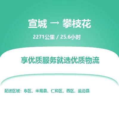 宣城到攀枝花物流公司要几天_宣城到攀枝花物流专线价格_宣城至攀枝花货运公司电话