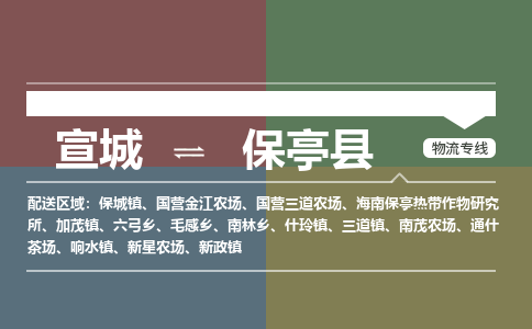 宣城到保亭县物流公司要几天_宣城到保亭县物流专线价格_宣城至保亭县货运公司电话