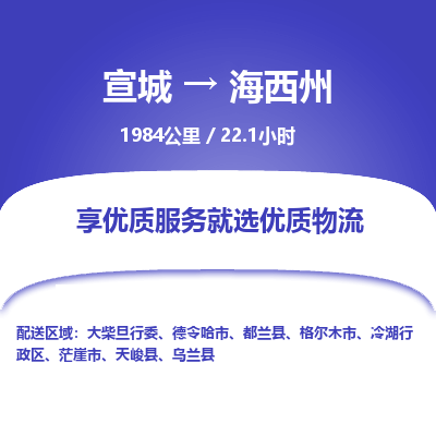 宣城到海西州物流公司要几天_宣城到海西州物流专线价格_宣城至海西州货运公司电话