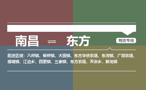 南昌到东方物流公司要几天_南昌到东方物流专线价格_南昌至东方货运公司电话