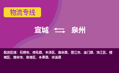 宣城到泉州物流公司要几天_宣城到泉州物流专线价格_宣城至泉州货运公司电话