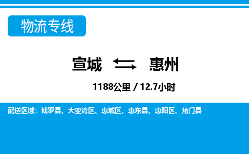 宣城到惠州物流公司要几天_宣城到惠州物流专线价格_宣城至惠州货运公司电话