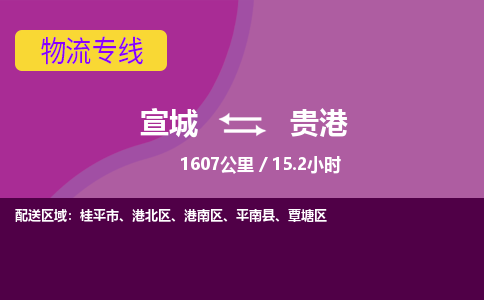 宣城到贵港物流公司要几天_宣城到贵港物流专线价格_宣城至贵港货运公司电话